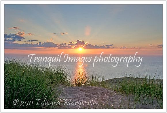 D000114 Sunset at the Sleeping Bear Dunes NP